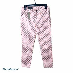 J.Crew Matchstick Cropped Jeans Thistle Print NWT Sz 25 White